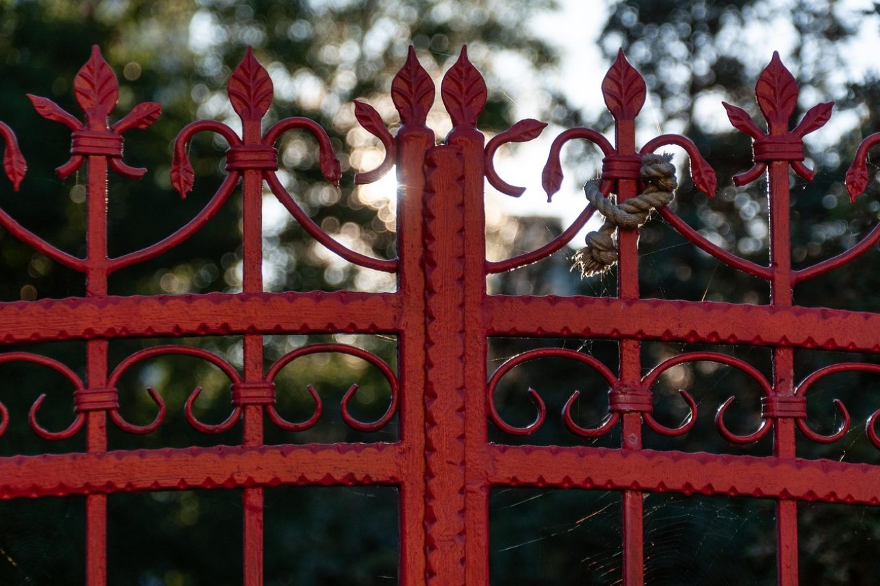 gate, door, metal, fence